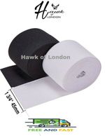 45MM TOP QUALITY BLACK/WHITE FLAT WOVEN ELASTIC BANDS SEWING VARIOUS LENGTHS