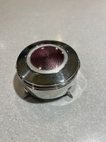 Purple & White Guilloche Silver Trinket Box - Patterson & Sons Birmingham 1911