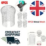 4PCS Metal Mesh Gutter Leaf Debris Mud Trap Guards Drain Pipe Cover Downpipe UK