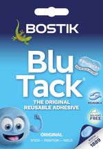 Bostik Blu Tack Blue Handy Size Multipurpose Reusable Adhesive Clean Safe & Easy
