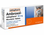 AMBROXOL Ratiopharm 30mg Cough Remover 20 tablets x 4