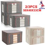 2/3pcs Storage Box for Clothes Folding Wardrobe Organizer Tidy Heavy Duty Box