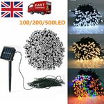 LED Solar String Lights Waterproof Fairy Christmas Garden Outdoor Lighting UK
