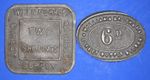 Williams Bros. Direct Supply Stores founded 1872, 2 shillings, 6d tokens [34859]