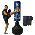 FreeStanding Punch Bag Adult with 12oz Gloves Kickboxing MMA Boxing Gym Training