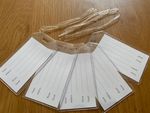 Clear Vinyl Luggage Tags with Loops and Name Cards - Pack of 5 (FREE UK Postage)