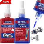 Threadlocker Blue & Red Medium & High Strength Thread Lock Adhesive Glue