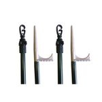 Telescopic Hide Pole Alloy Kick Plate Solid Metal Spike Twist Lock With Camo Bag