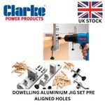 Clarke CDJ2 Dowelling aluminium Jig Set pre aligned holes, clamps, depth stops