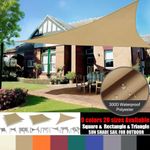 UK HEAVY DUTY SUN SHADE SAIL GARDEN PATIO AWNING CANOPY 98% UV BLOCK WATERPROOF