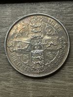 Victoria, Gothic Florin, Two Shillings, 1881, 0.925 Silver, High Grade
