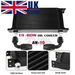 Universal 19 Row Oil Cooler + AN10 Fittings Engine Gearbox External Cooling Kit
