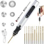Electric Engraving Tool Kit, 3-Speed Electric Mini Drill Pen with 10 Small Drill