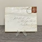 1873 GB One Penny 1d Red Error Miscut Cover Stourbridge Stamped Post 1 July Rare