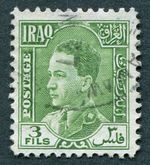 IRAQ 1934-8 3f green SG174 used NG King Ghazi #C01