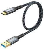 Sunguy USB C to A Cable, 1.5FT Braided 3.1A Fast Charging, 10Gbps Data Transfer,