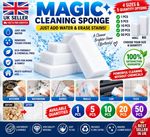 10 x Magic Cleaning Sponge Eraser Stain Remover Melamine Foam UK FREE POSTAGE!