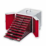  Leuchtturm lockable  Aluminium Coin chest with 10 trays kegs 120 spaces quadrum