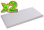 Pack of 2 fitted sheet jersey stretchy fit junior bed 160x80 Small Stars on Grey