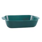 Oven Dish Ceramic Baking Casserole Dish Handles Teal Microwave Dishwasher Safe