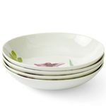 Portmeirion Water Garden Pasta Bowls Set of 4 Floral Porcelain Tableware