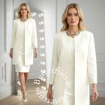 Condici Size 14 Ivory Dress and Jacket Mother of the Bride Wedding Outfit
