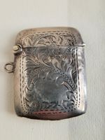 Antique Solid Silver Vesta Case John Thompson JT&S Hallmarked Engraved