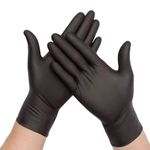 Black Disposable Vinyl Powder Latex Free Medical Gloves Medium S/M/L/XL 100
