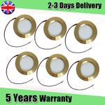 6X LED 12V Spot Lights Campervan Caravan Boat Van Gold Recessed Downlight