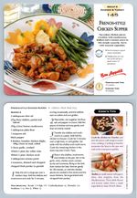 French Style Chicken Supper #145 Chicken - Delicious Meals Made Easy Recipe Card