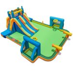 COSTWAY Inflatable Water Park Outdoor Water Slide for Kids