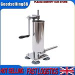 3L Commercial Sausage Stuffer Meat Filler Machine Stainless Steel+ Filling Tubes