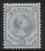1895 NETHERLANDS ANTILLES Curasao SC#19 MvLH OG VF  Queen Wilhelmina