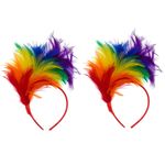 2pcs Colorful Plume Head Band Halloween Hair Accessories Photo Props Party