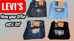 Levis 501 Mens Straight Fit Jeans Denim Original Fit bottoms New with Tags