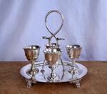 Antique Lee & Wigfull Egg Cup Holder Stand - 4 Cups
