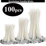 100 Pcs High Quality Pre Waxed Wicks With Sustainers For Candle Making