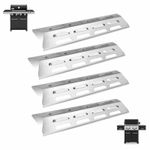4pc Gas Grill Heat Shield Plates Stainless Steel Flame Tamer For BBQ 41*10cm new