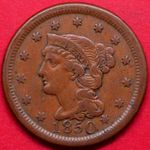 1850 BRAIDED HAIR LARGE CENT