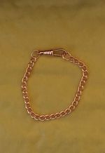 Solid Copper curb chain Bracelet Wrist Ankle 7/11 inch non magnetic albert clasp
