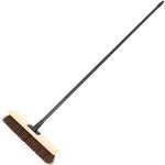 Bassine Broom 380mm Stiff Yard Brush with 1.4m Handle Screw Fit Wooden Head