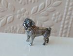 SOLID HALLMARKED SILVER PUG DOG PUG ORNAMENT