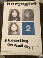 HORSEGIRL - DOUBLE SIDED PROMO MUSIC POSTER - PHONETICS ON AND ON!