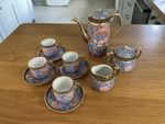 Antique Japanese Moriage Dragonware Porcelain Coffee Set