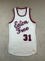 Vintage Eaton Free #31 Russell Athletic Activewear Vest Men L White  Basketball