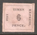FIJI 1871 6d SECOND IMITATION ON THICK ROSY PAPER PRODUCED IN 1888 BY FIJI TIMES