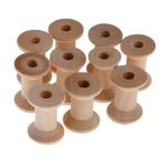 10pcs Empty Wooden Sewing Bobbins Empty Thread Spools DIY