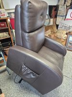 Bexton Electric Recliner / Riser Chair. Brown Leather. Hardly Used. Excellent.