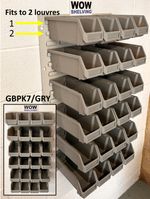 PORTRAIT Tuff Bin Storage Box Wall Panel louvre Rack Garage Wall Mounted Bench