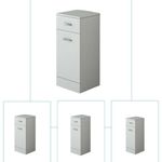 Vanity Cabinet Cupboard Free Standing Bathroom Furniture Units Gloss White